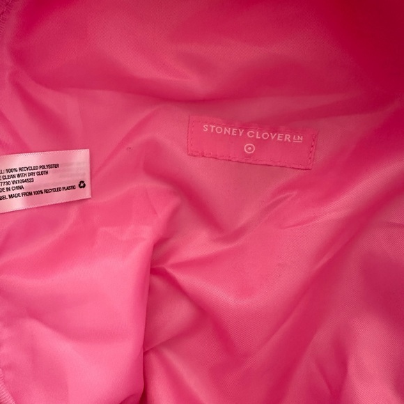 Stoney Clover Lane Mini Backpack Bubblegum Pink w/Yellow Smiley Face Patch EUC main image 9